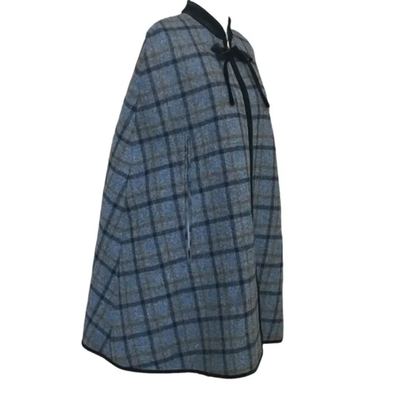 J.Crew Wool Zip Plaid Cape - Picture 5 of 15
